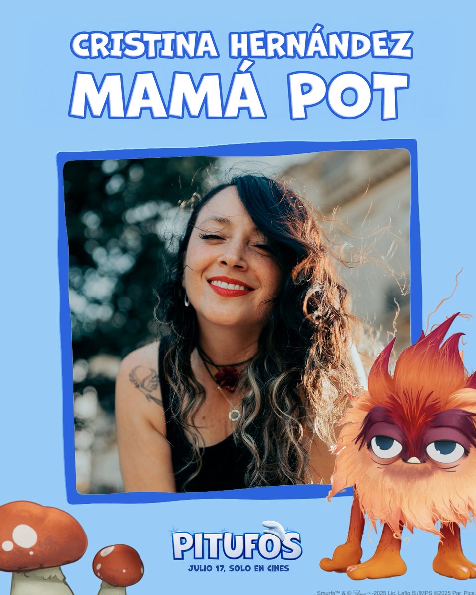 ¡Vamos al rescate! Mamá Pot, interpretada por @cricrivoz será parte del pitufiequipo encargado de la misión más importante del mundo: ¡salvar a Papá Pitufo! 💙 #Pitufos, gran estreno: Julio 17, solo en cines.