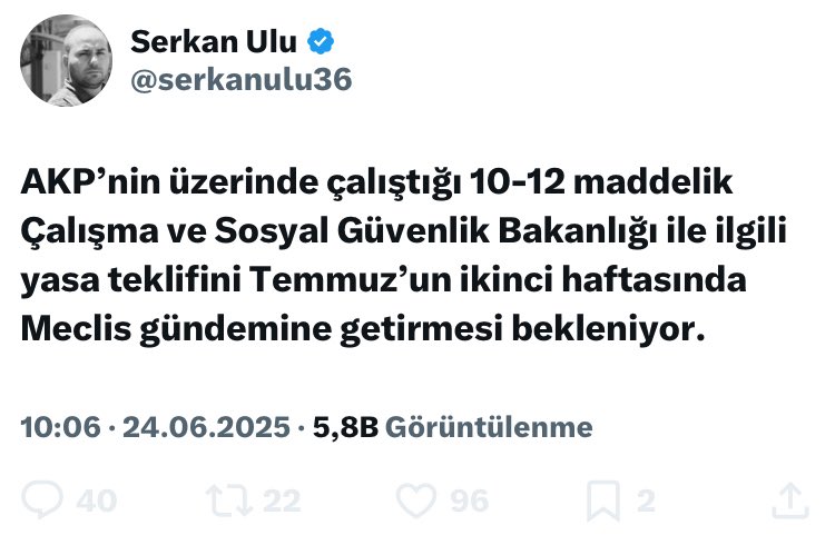 EST Kadir Sevinç (@purzi08) on Twitter photo Sayın <a href="/csgbakanligi/">T.C. Çalışma ve Sosyal Güvenlik Bakanlığı</a> Bakanı <a href="/isikhanvedat/">Prof. Dr. Vedat Işıkhan</a> Bey aşağıdaki gazetecinin haberini başka bir yerde duymadığımdan sorma gereği duydum;
-Böyle bir çalışma var mı?
-Varsa bu maddelerin içinde Staj Çıraklık Sgk başlangıcı sayılması hususu yer alıyor mu?
#StajyerÇırakAkpilBaşkanlıklarına Sayın <a href="/csgbakanligi/">T.C. Çalışma ve Sosyal Güvenlik Bakanlığı</a> Bakanı <a href="/isikhanvedat/">Prof. Dr. Vedat Işıkhan</a> Bey aşağıdaki gazetecinin haberini başka bir yerde duymadığımdan sorma gereği duydum;
-Böyle bir çalışma var mı?
-Varsa bu maddelerin içinde Staj Çıraklık Sgk başlangıcı sayılması hususu yer alıyor mu?
#StajyerÇırakAkpilBaşkanlıklarına