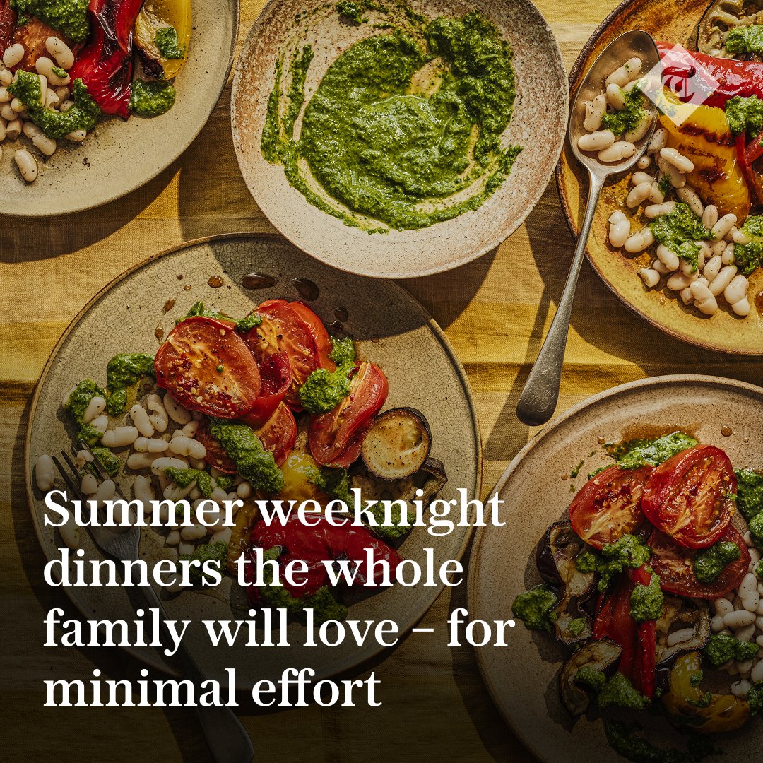 Easy chicken, big pasta and a tray of roasted Mediterranean veg – these dishes will make everyone happy, and keep you sane at the stove.

Find the recipes here 👇
telegraph.co.uk/food-and-drink…