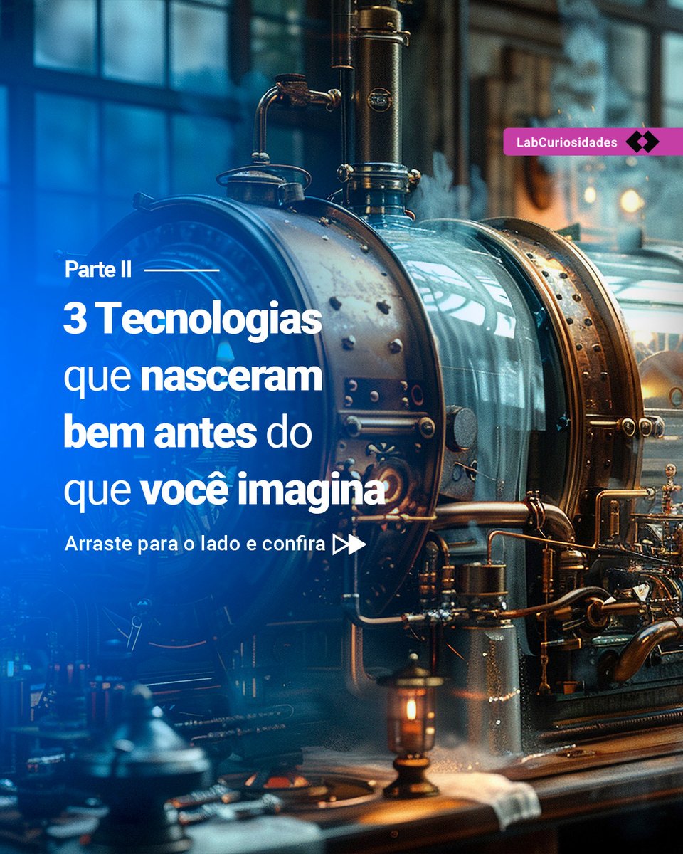 LabHackerCD's tweet image. 3 invenções que parecem modernas, mas surgiram muito antes do que você imagina. Prepare-se para se surpreender! 👀 #LABHacker #Tecnologia #Inovação