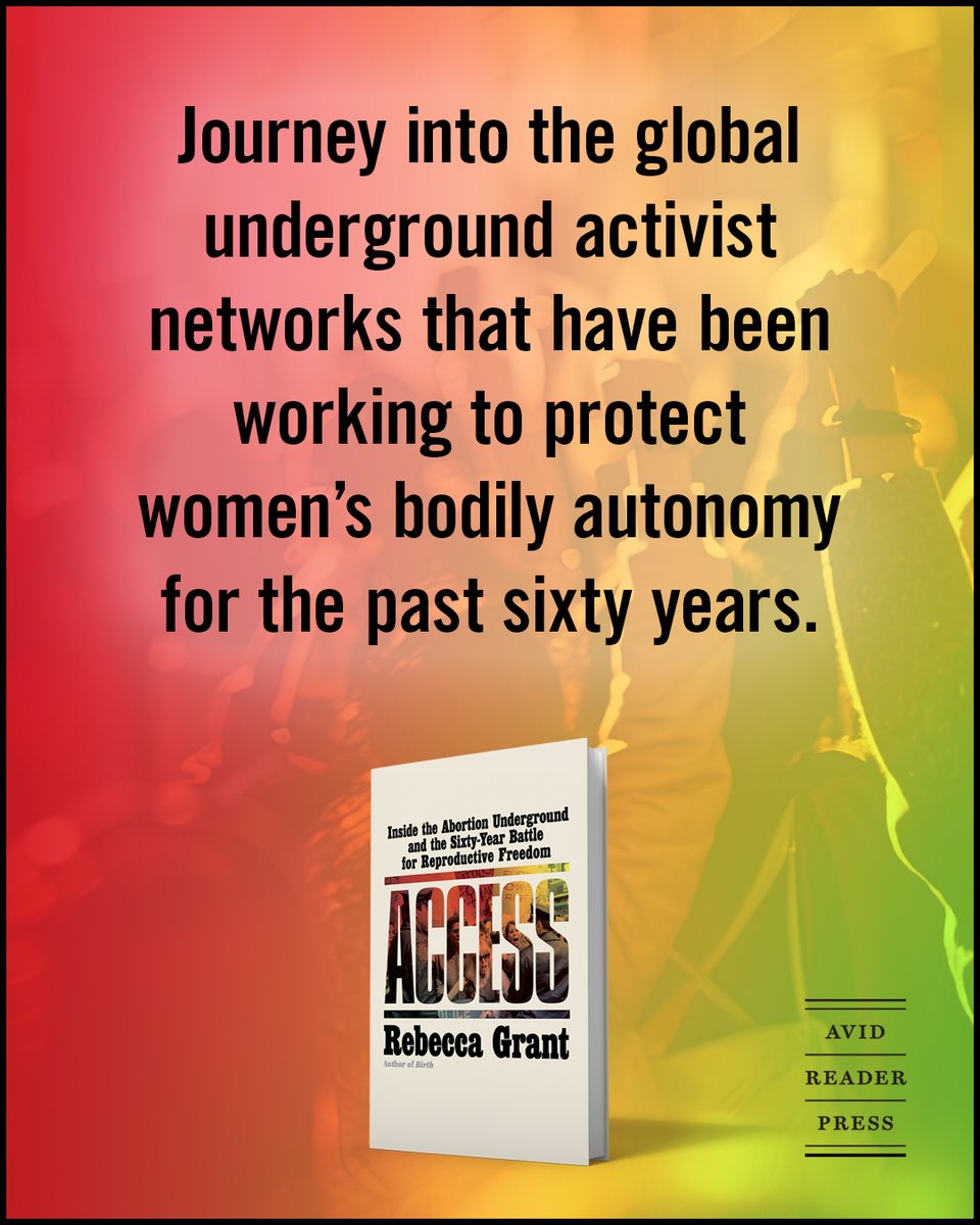 AvidReaderPress's tweet image. ACCESS is out now!
From the award-winning author of Birth, a journey into the underground activist networks that have been working to protect women’s autonomy over their bodies amidst legal, political, religious, and cultural oppression over the past sixty years.
ACCESS…