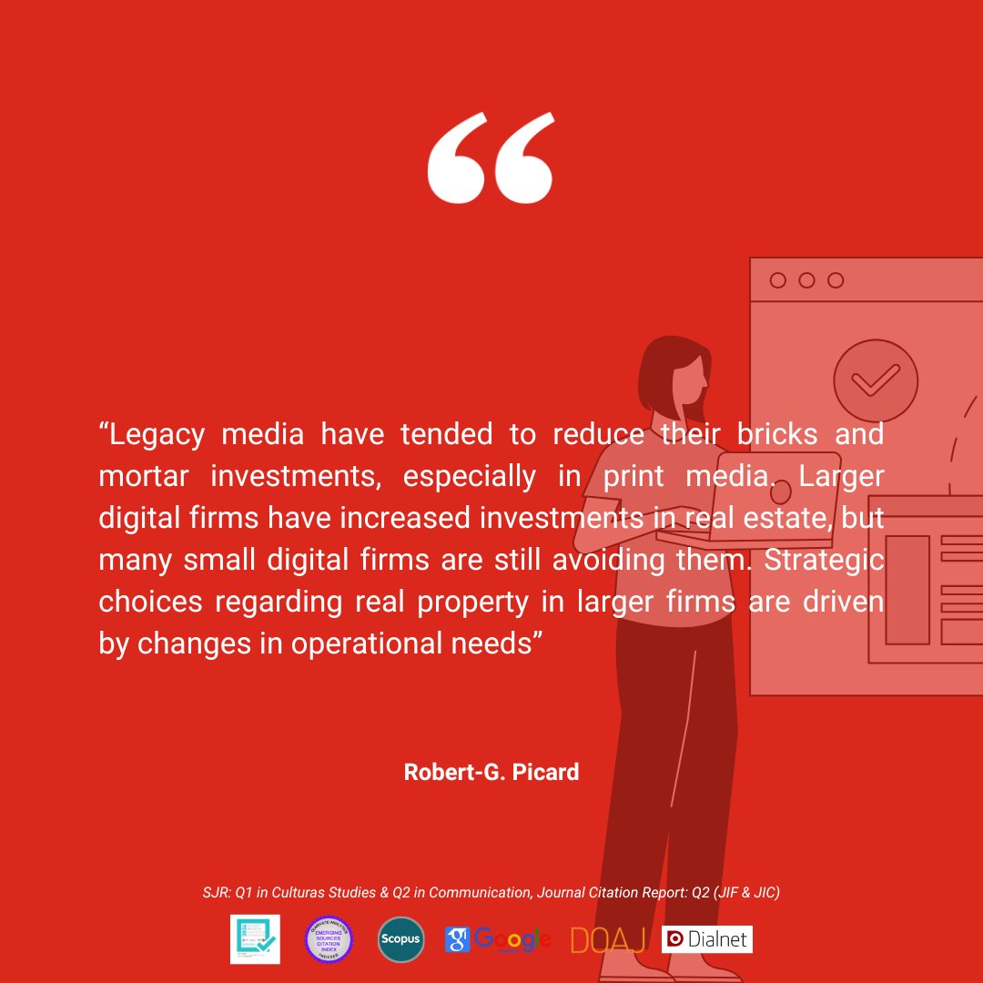 JournalCommSoc's tweet image. 📄“Bricks and Mortar Assets: Implications for Media Firm Resiliency and Sustainability” by Robert-G. Picard
doi.org/10.15581/003.3…
#OpenAccess #Communication #Academic #Ownership #Media #Sustainability #Resiliency