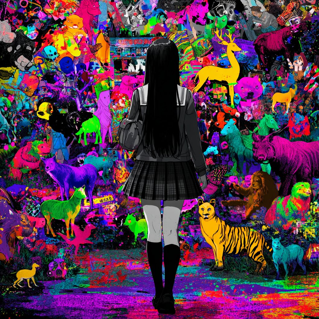 モノクロ女子高生