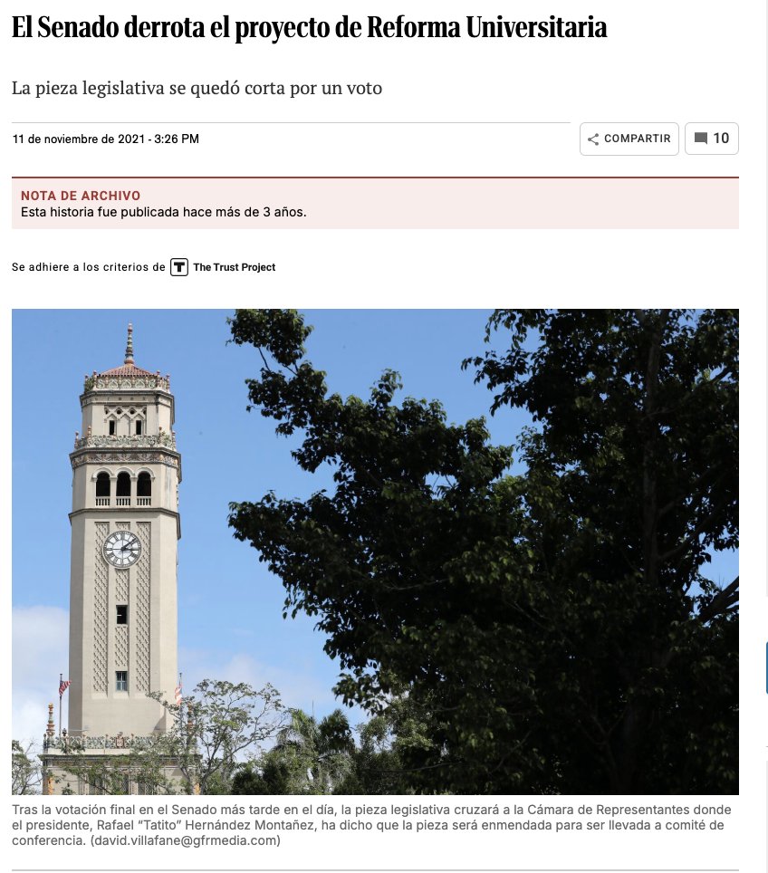 manuelnatal's tweet photo. No quería hacer esto, pero como hay amigos del PPD que parecen tener memoria selectiva, aquí un pequeño recordatorio: 

El pasado cuatrienio se presentó un proyecto de consenso para reformar la ley universitaria. Entre los cambios más importantes se encontraba precisamente cómo se escogía la presidencia de la UPR. 

En resumen, si se hubiese aprobado el proyecto, lo que ocurrió hace unos días con la selección de Zayira Jordán jamás hubiese ocurrido con la Reforma Universitaria. 

¿Por qué no se aprobó el proyecto? Porque el entonces Presidente del PPD y del Senado, José Luis Dalmau, se alió con Rivera Schatz para derrotar el proyecto. 

Es decir, el PPD, con control de Cámara y Senado, no aprobó la Reforma Universitaria que detenía el control absoluto de la UPR por parte del PNP. 

Claro, Zayira fue candidata del MVC y nosotros también tenemos que asumir nuestra responsabilidad, pero tampoco nos llamemos a engaño: a Zayira la ignoraron cuando era candidata del MVC y la engrandecieron cuando salío del MVC y se dedicó a despotricar contra el MVC. 

Si Zayira todavía formara parte del MVC o si tan siquiera defendiera las posturas que asumió como candidata, jamás hubiese sido electa Presidenta de la UPR bajo una Administración https://t.co/dobMl87SEv quería hacer esto, pero como hay amigos del PPD que parecen tener memoria selectiva, aquí un pequeño recordatorio: 

👉 El pasado cuatrienio se presentó un proyecto de consenso para reformar la ley universitaria. Entre los cambios más importantes se encontraba precisamente cómo se escogía la presidencia de la UPR. 

👉 En resumen, si se hubiese aprobado el proyecto, lo que ocurrió hace unos días con la selección de Zayira Jordán jamás hubiese ocurrido con la Reforma Universitaria. 

👉 ¿Por qué no se aprobó el proyecto? Porque el entonces Presidente del PPD y del Senado, José Luis Dalmau, se alió con Rivera Schatz para derrotar el proyecto. 

👉 Es decir, el PPD, con control de Cámara y Senado, no aprobó la Reforma Universitaria que detenía el control absoluto de la UPR por parte del PNP. 

✋ Claro, Zayira fue candidata del MVC y nosotros también tenemos que asumir nuestra responsabilidad, pero tampoco nos llamemos a engaño: a Zayira la ignoraron cuando era candidata del MVC y la engrandecieron cuando salío del MVC y se dedicó a despotricar contra el MVC. 

✋ Si Zayira todavía formara parte del MVC o si tan siquiera defendiera las posturas que asumió como candidata, jamás hubiese sido electa Presidenta de la UPR bajo una Administración PNP.

"Las cosas como son"