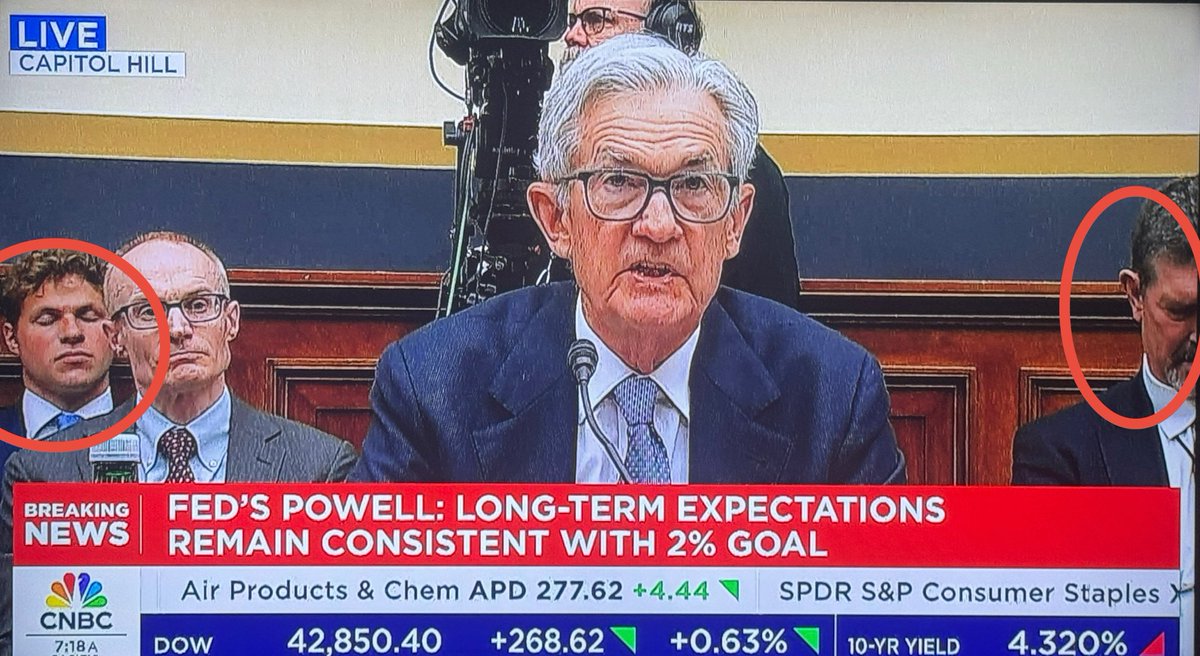 #Fed Chair 🪑 Speaks Putting 1/2 His Own Staff Asleep?

- #Trump #Tariffs add 1/10th of 1% to short-term #inflation while long-term inflation falling (Discussed).