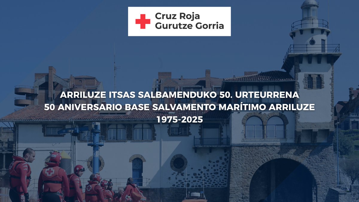 CruzRojaBizkaia's tweet photo. [#CruzRojaEnElMar | 1975-2025]
50 aniversario de la base de Salvamento Marítimo de Arriluze
Arriluze itsas salbamenduko 50. Urteurrena
📹 https://t.co/G3HdhcIGpb https://t.co/YAdvgXYaT2