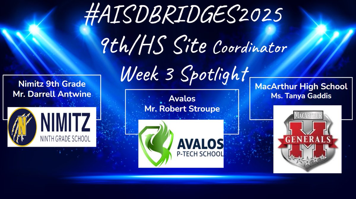 THANK YOU to our inspiring
<a href="/AldineISD/">Aldine ISD</a>
High Schools - Week 3 Site Coordinators who are crushing it this summer! #AISDBRIDGES2025
<a href="/drkdubb/">Dr. Kanisha Wiley</a> 🎉🎉🎉
