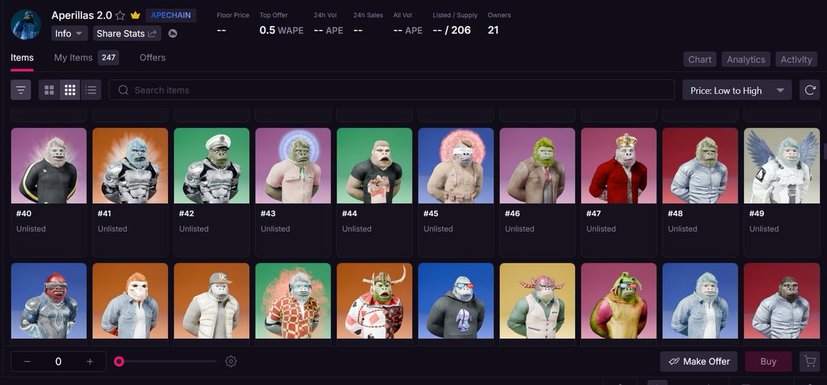 Aperillas 2.0 Have Been unleashed 🔥

Refresh Your Metadata On Magic Eden 🔃

Minting Live On Blever, Just 4 APE 

Mint Now At:
app.blever.xyz/drops/aperilla…

Grab Your Aperillas Now!!!