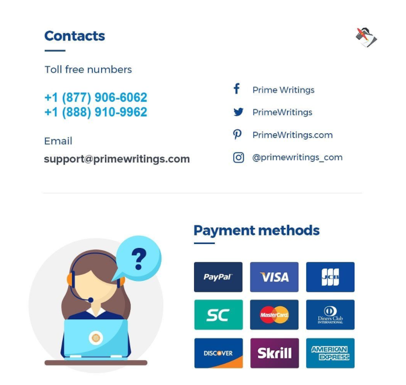 PrimeWritings's tweet photo. Need more info? We're here to help anytime! Whether by phone, email, or live chat — your questions always get our full attention. 
#primewritings_com #contactus #writingservice #essayhelp #customwriting #paperhelp #studentlife #academicassistance #assignmenthelp #collegewriting https://t.co/1UpQSj0Svo