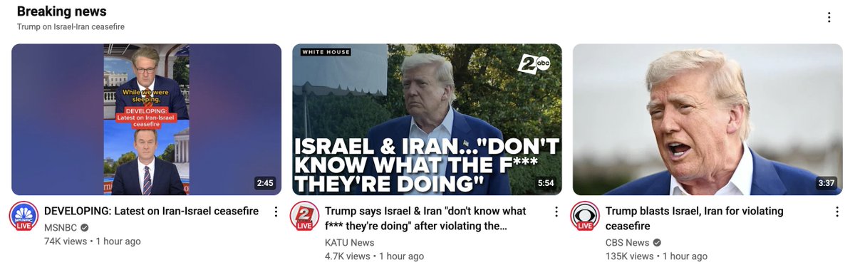 I'm so embarrassed to be an American. You got this clown celebrating a fake ceasefire yesterday with half of U.S. media glazing him despite being a notorious liar and then you wake up and find out there is no ceasefire.