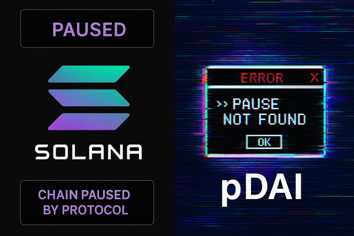 Pegged4Pdai's tweet photo. “Solana devs: ‘We’ll be right back after this short pause.’
Pdai maxi’s: Pause button?’ 😂 Never had one. Just raw chaos &amp; code.”

#Pdai #Solana #NoPauseJustChaos  #UnstoppableCode https://t.co/ic1IAtxamT
