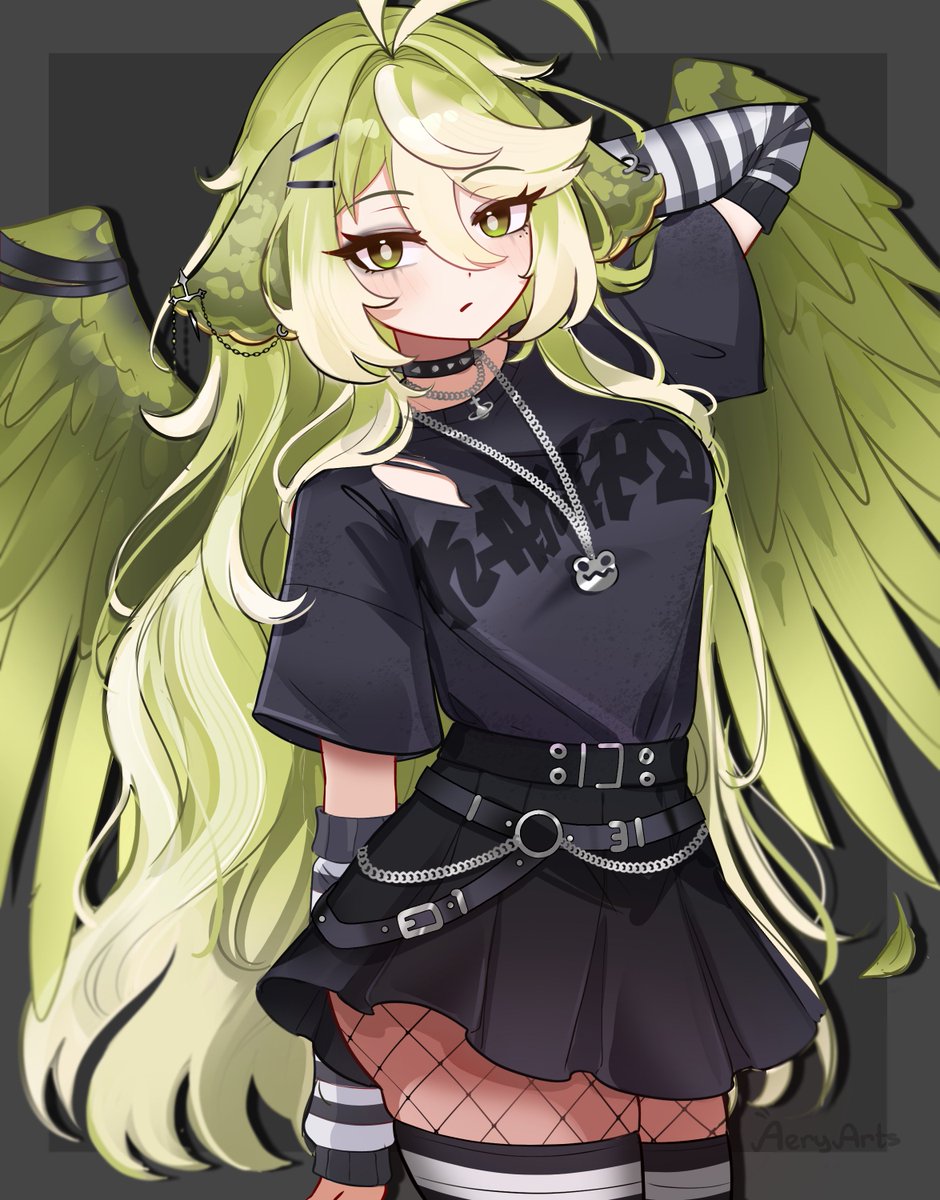 Here is your daily portion of goth Aery ~ ♡

(I am grinding comms I don't have time to make cool clean art, so please accept my colored sketches ;-;)