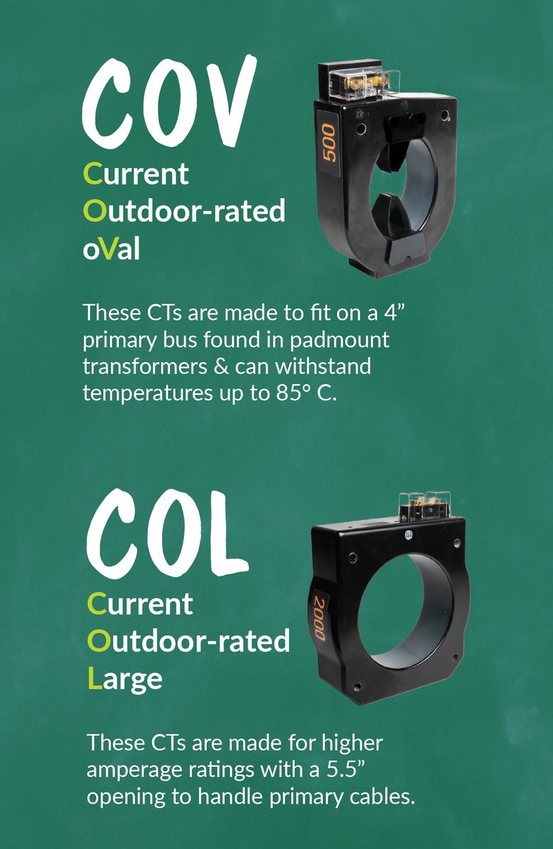 AccuGridTech's tweet image. Curious about the different uses for our 600V Metering Current  Transformers? Here&apos;s a quick crash course on the unique applications for  each of AccuGrid&apos;s products! #powerinprecision #electricutility