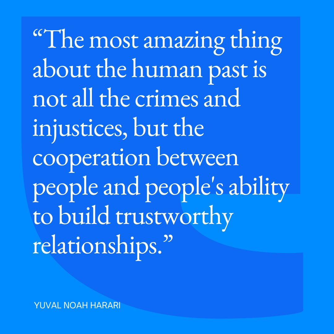 harari_yuval's tweet image. On a daily basis, we trust strangers to supply our food, look after our children and keep our money safe.
From the March 2025 interview for @tv_asahi_news: bit.ly/YNH-TV-ASAHI