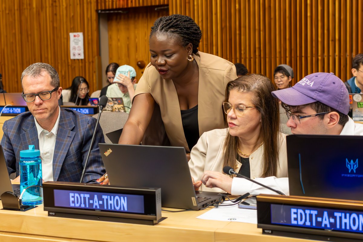 WikimediaNYC's tweet image. Last week, in collaboration with @Wikimedia, @UN, @ItalyUN_NY and the UN Mission for Sri Lanka, we held the largest Wikipedia edit-a-thon at the United Nations! Take a read of this Diff post to learn more about what we achieved: diff.wikimedia.org/2025/06/18/ins…