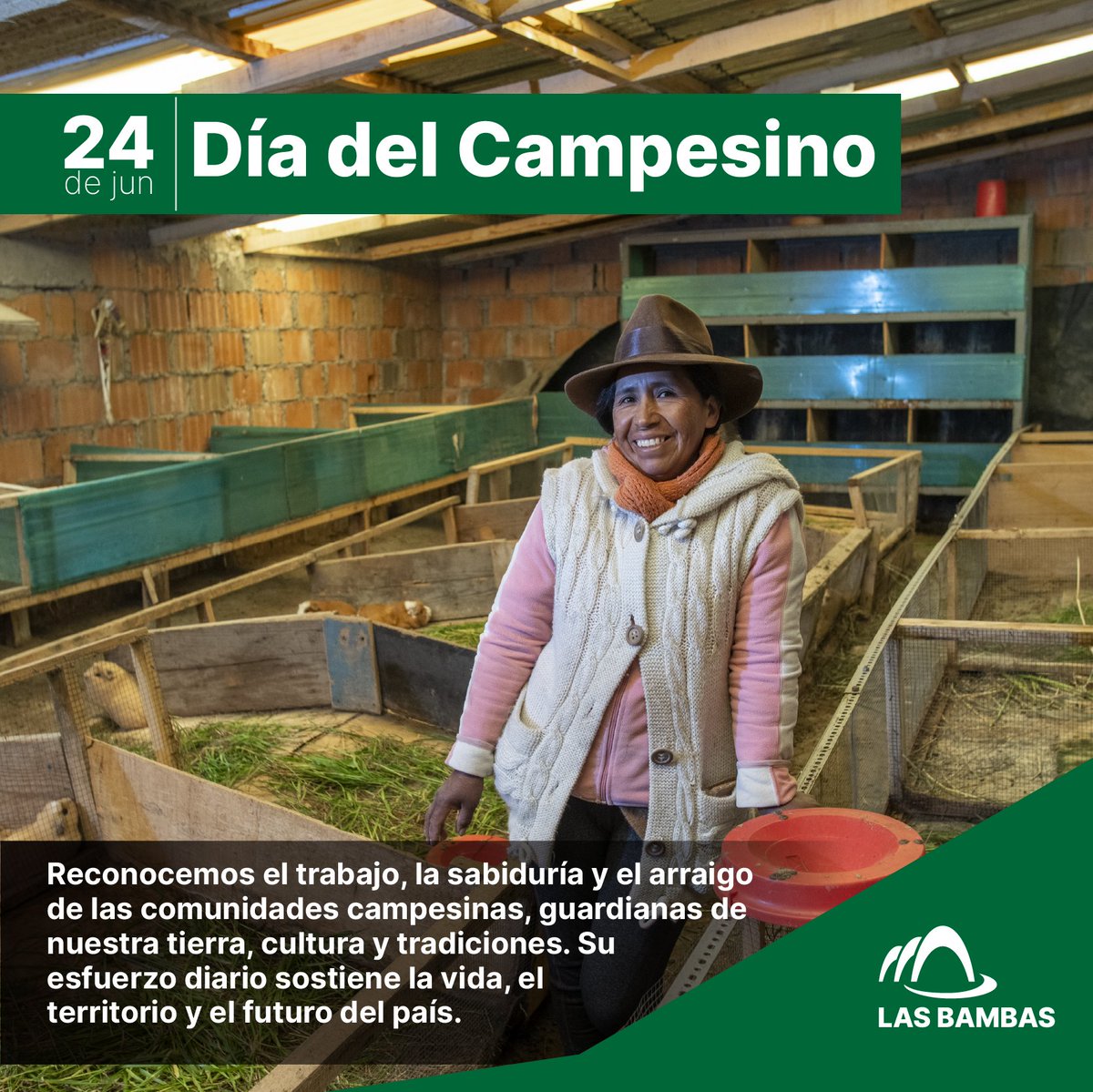 📅 #24DeJunio |  🚜 En el #DíaDelCampesino, reconocemos la labor incansable y el valioso aporte de las comunidades campesinas, fundamentales para el desarrollo y la sostenibilidad del país.
👏 ¡Un feliz día a todos!