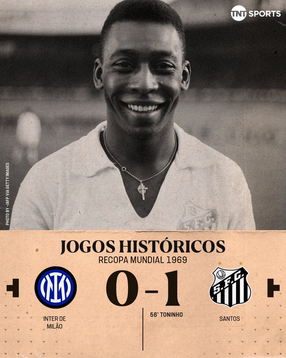 O ÚNICO SUPER CAMPEÃO MUNDIAL! 🐋🌍 Em 24 de junho de 1969, o Santos bateu a Inter no San Siro, em um jogo que contava com o campeão da Recopa Sul-americana e da Recopa Europeia.