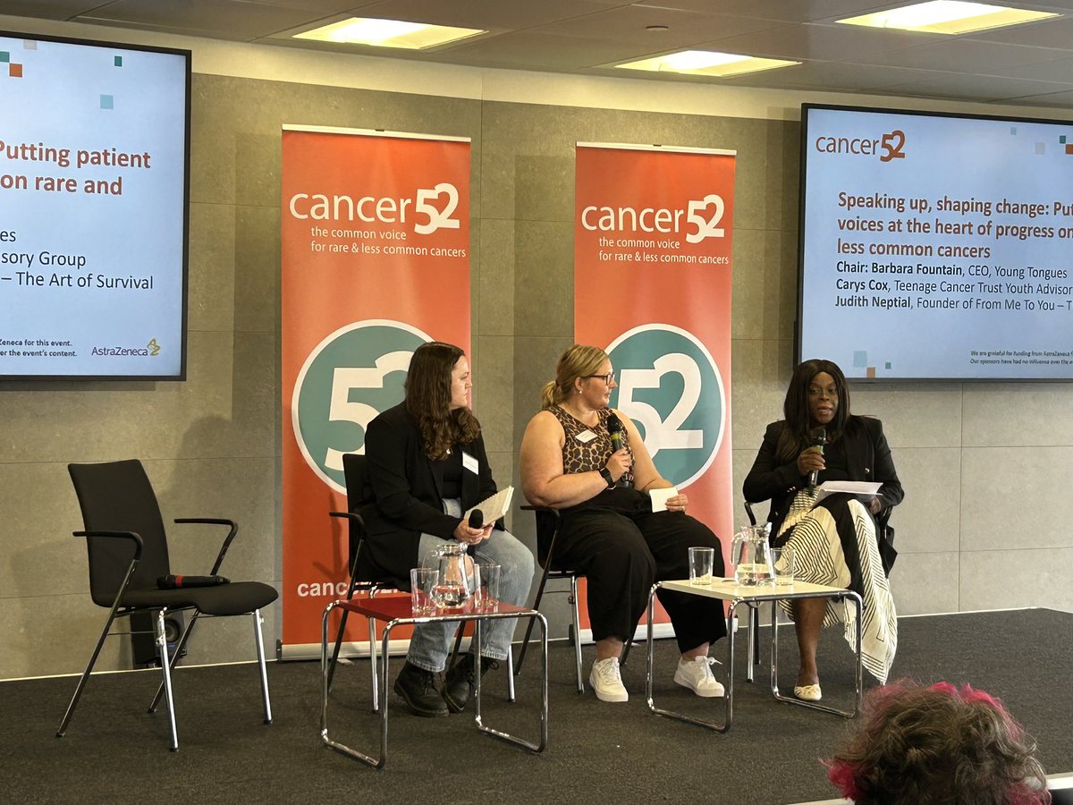 Cancer52org's tweet image. This afternoon at the #BigCancer52Conversation we’re hearing incredible stories of patients' experiences of rare & less common cancers
Thank you @AstraZeneca UK @TNLComFund @Level39CW for making today possible