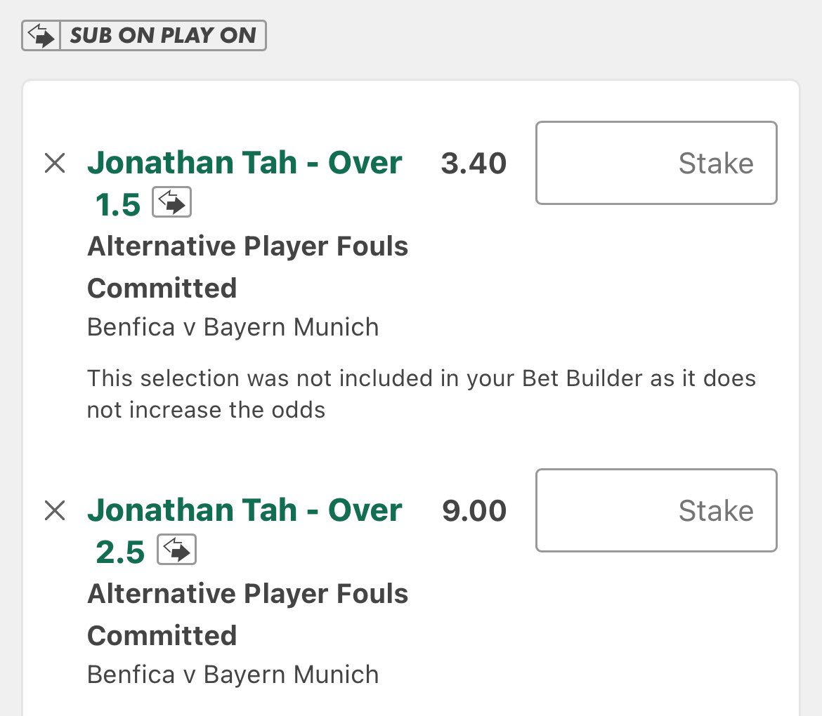 Trying my luck with Jonathan Tah fouls tonight. 

2 games played in the CWC so far, 1 game he had 0 fouls and in the other he had 4 fouls

Before the Club World Cup he was on a run of 3 yellow cards in 3 games

2+ fouls landed in 3/4 games for him.