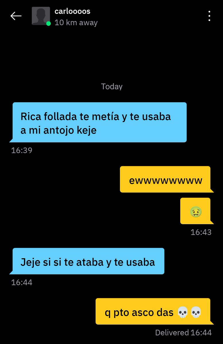 mae mia quien me manda meterme en grindr de nuevo
(btw tengo puesto q soy top dom en mi perfil y se la suda)
tened cuidado uwu