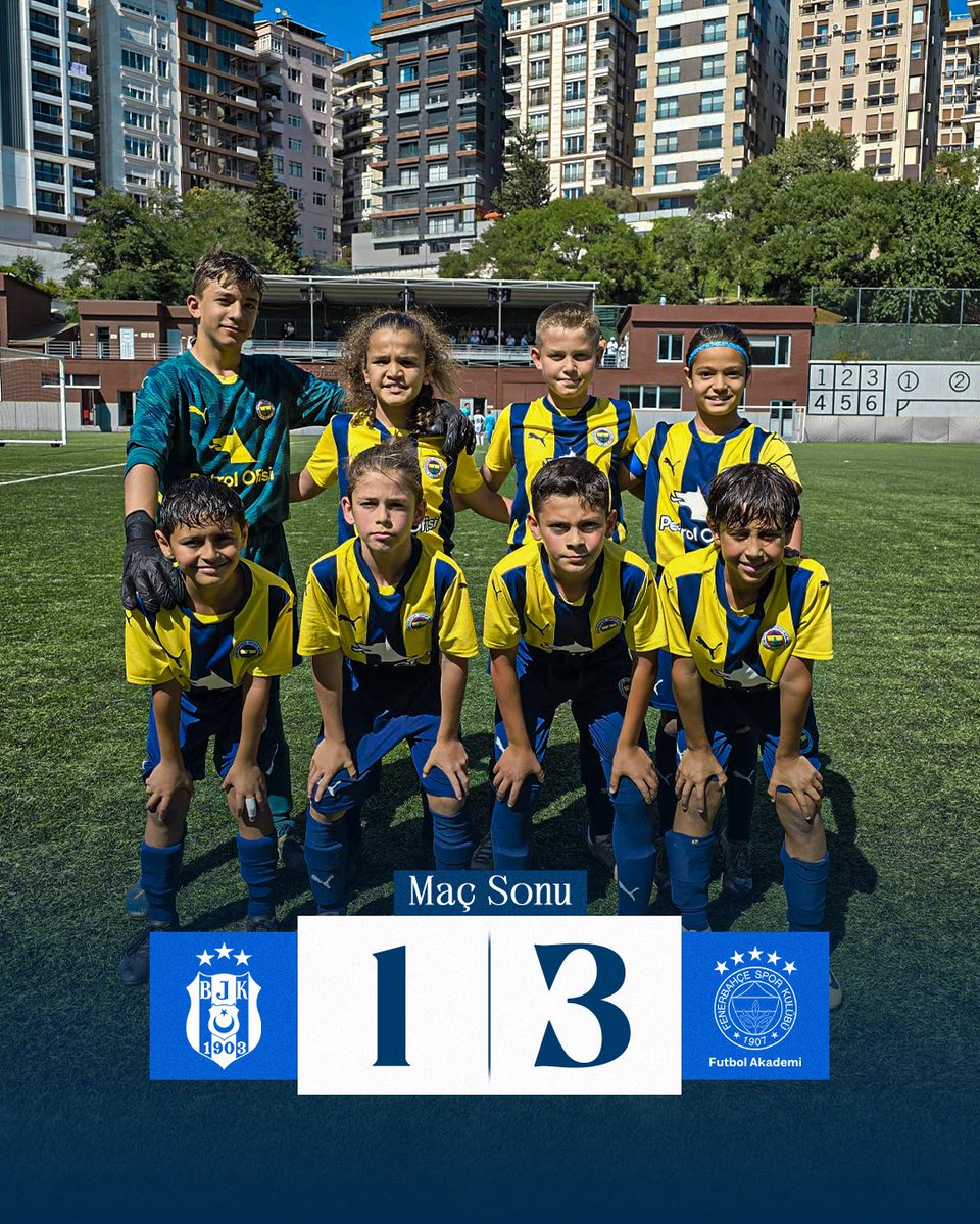 Derbide galibiyet bizim! 💪💛💙

U11 Ligi Maç Sonucu

Beşiktaş 1-3 Fenerbahçe

4’ Kerem Erol Yıldırım 
13’ Poyraz Eren Arabacı
45’ Cuma Selim

#GençKanaryalar