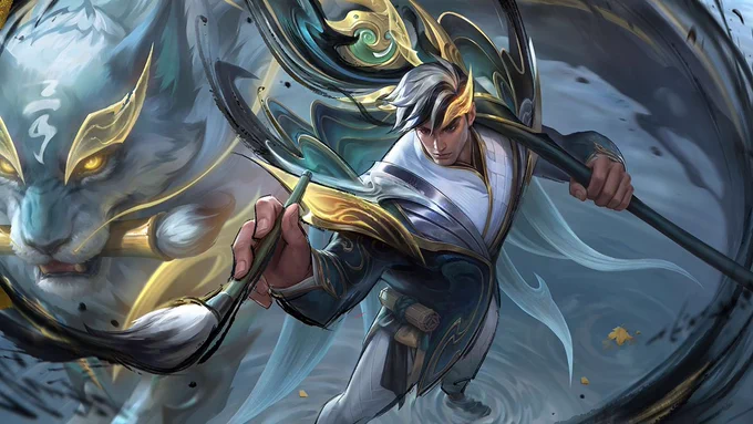 Prince of White boy in Asian themed skin lines