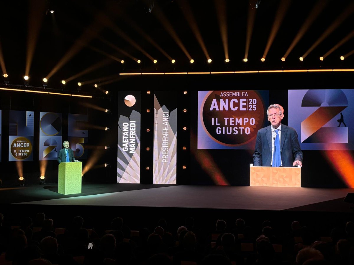Il presidente dell'Anci <a href="/GaeManfredi/">Gaetano Manfredi</a> all'assemblea <a href="/ancenazionale/">ANCE</a> "Il tempo giusto":

🗣️ "Oggi la vera priorità sociale è l'emergenza abitativa. Serve un piano nazionale casa strutturato e pluriennale". #assembleaAnce2025 

L'intervento qui 🔗anci.it/manfredi-allas…