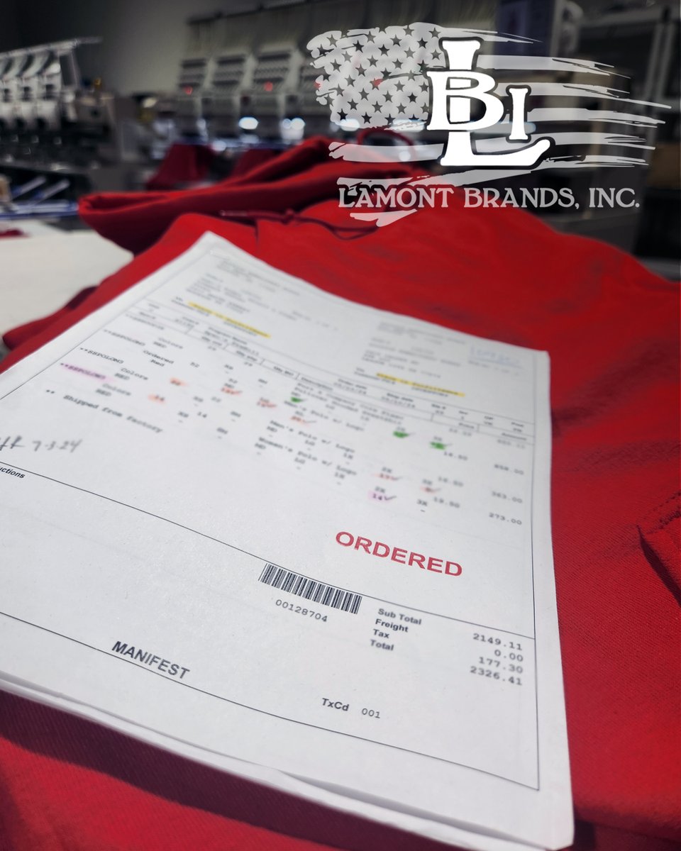 lamontbrandsinc's tweet image. Another order complete. Under a tight deadline? We offer same day fulfillment shipping on printed items if an order is placed before 12 p.m. CST.

Call us to place your order &amp;gt; (281) 286-7553

#FastTurnaround #OrderFulfillment #Shirts #Printing