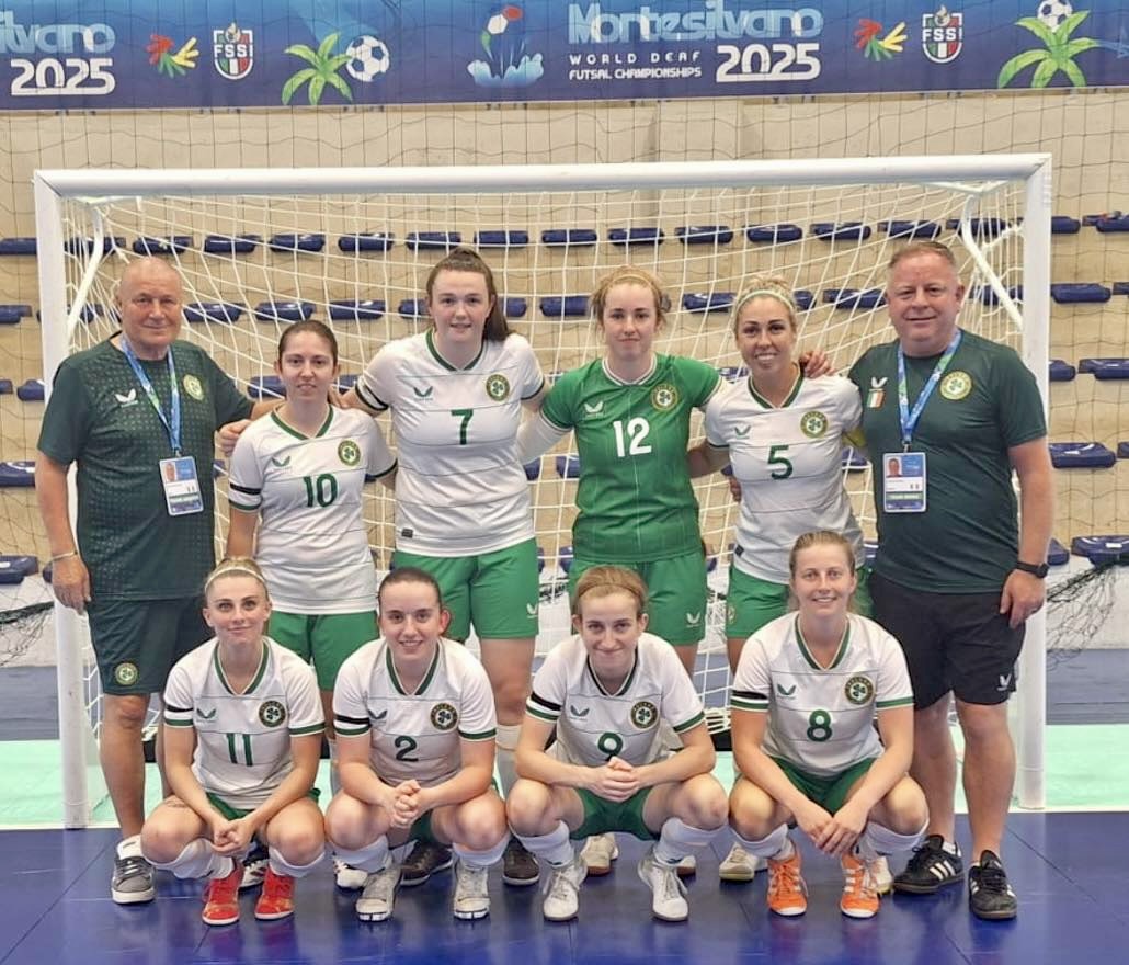 Well done to the Ireland Deaf Women's Futsal Team on a fantastic World Deaf Futsal Championships 👏

A 4-2 loss to 🇧🇷 in the semi-finals ended their hopes of glory but they can hold their heads up high 👍
