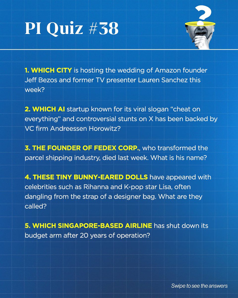 _PressInsider_'s tweet image. #PIQuiz | From AI controversies to celebrity-favorite collectibles, this week’s headlines had it all.
Whether you’re in tune with tech twists or tracking luxury brands’ bold moves—this global quiz will put your news game to the test.
#GlobalIQ #PressInsider #IndiasGlobalVoice