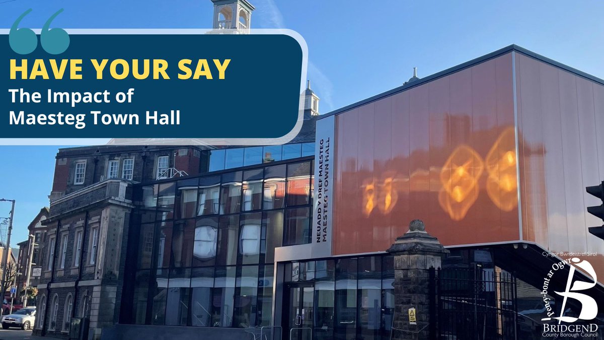 Bridgend CB Council (@bridgendcbc) on Twitter photo #HaveYourSay – The Impact of <a href="/MaestegTownHall/">Neuadd y Dref Maesteg Town Hall</a>
We are asking businesses based in #Maesteg how the renovations of Maesteg Town Hall have impacted their business.
📅 Closing Date: 8 July
🔗 wavehill.eu.qualtrics.com/jfe/form/SV_d1… #HaveYourSay – The Impact of <a href="/MaestegTownHall/">Neuadd y Dref Maesteg Town Hall</a>
We are asking businesses based in #Maesteg how the renovations of Maesteg Town Hall have impacted their business.
📅 Closing Date: 8 July
🔗 wavehill.eu.qualtrics.com/jfe/form/SV_d1…