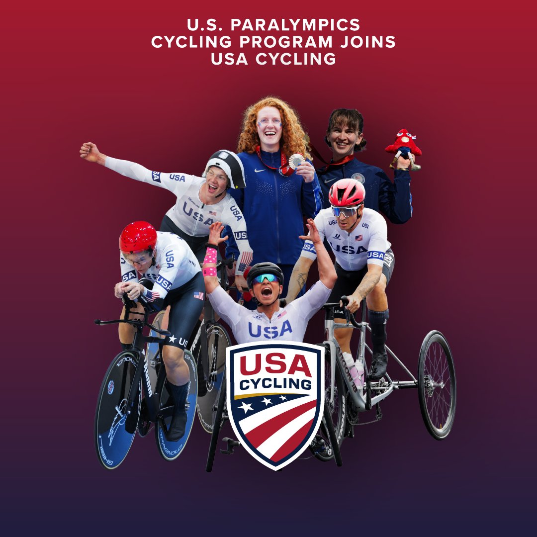 USA Cycling (@usacycling) on Twitter photo Starting July 1, the <a href="/usparacycling/">U.S. Paralympics Cycling</a> program officially joins USA Cycling. We’re bringing Olympic and Paralympic athletes together under one roof to create ONE TEAM.
Learn more: usacycling.org/article/u-s-pa… Starting July 1, the <a href="/usparacycling/">U.S. Paralympics Cycling</a> program officially joins USA Cycling. We’re bringing Olympic and Paralympic athletes together under one roof to create ONE TEAM.
Learn more: usacycling.org/article/u-s-pa…