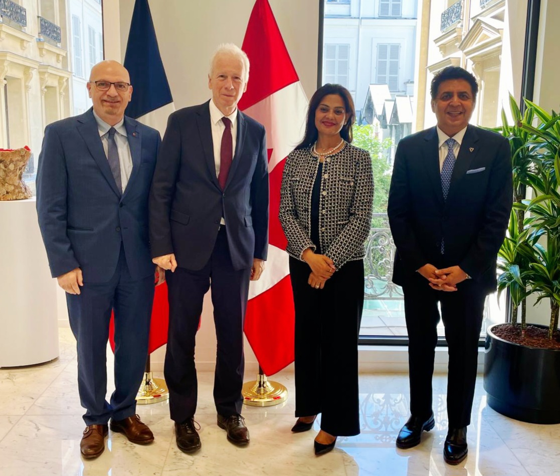 La Chambre de Commerce française au 🇨🇦, chapitre #Ontario, est un acteur-clef de nos relations économiques bilatérales, et un partenaire important de l’<a href="/AmbCanFrance/">Ambassade du Canada en France</a> pour appuyer les entreprises 🇫🇷 au Canada. J’en discute avec son équipe dirigeante, Sanjay Tugnait et Riva Walia.