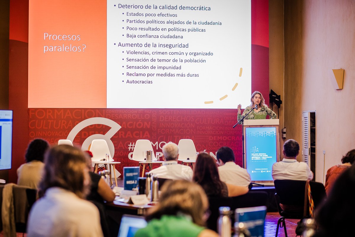 Expertos en seguridad, paz, justicia, resolución de conflicto y derechos humanos de entidades públicas,   sociedad civil y academia se reúnen esta semana en <a href="/CFCECartagena/">CFCE Cartagena</a> en el Diálogo Regional y Multiactor sobre Seguridad y Democracia en América Latina, iniciativa <a href="/AECID_es/">AECID</a>