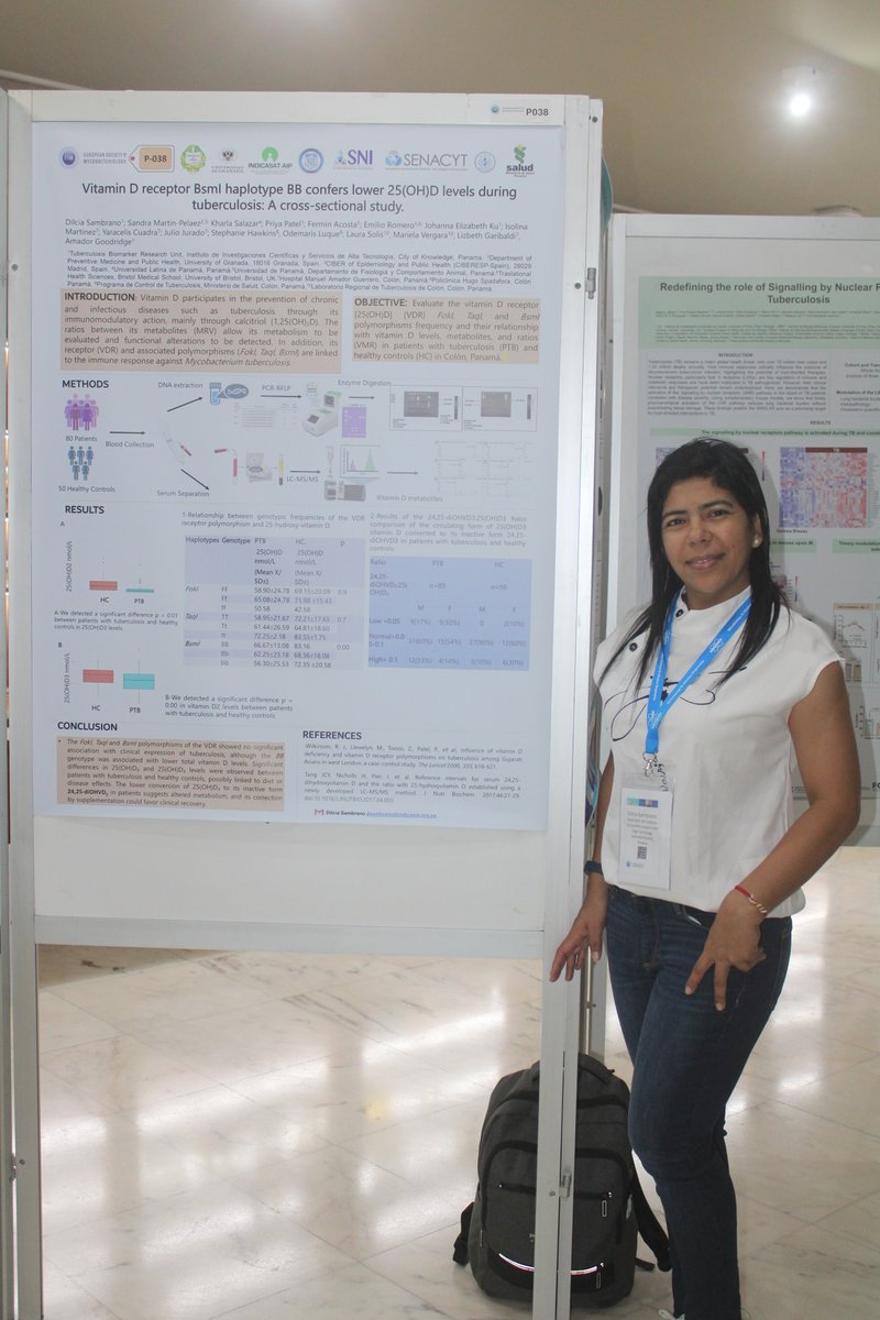 🎉 ¡Felicidades a Dilcia Sambrano por recibir una Travel Grant para el Congreso Europeo de Micobacteriología 2025!
Primer reconocimiento de este tipo en Panamá. INDICASAT-AIP presentará avances en investigación sobre Tuberculosis. #ESM2025 #INDICASATAIP