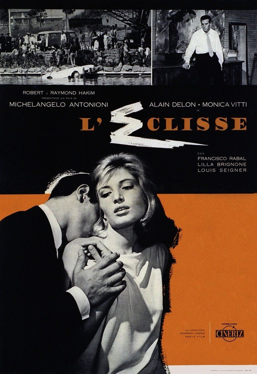 The Muggins Film Festival continues with this 1962 film from Michelangelo Antonioni... starring Alan Delon and Monica Vitti... L'ECLISSE.