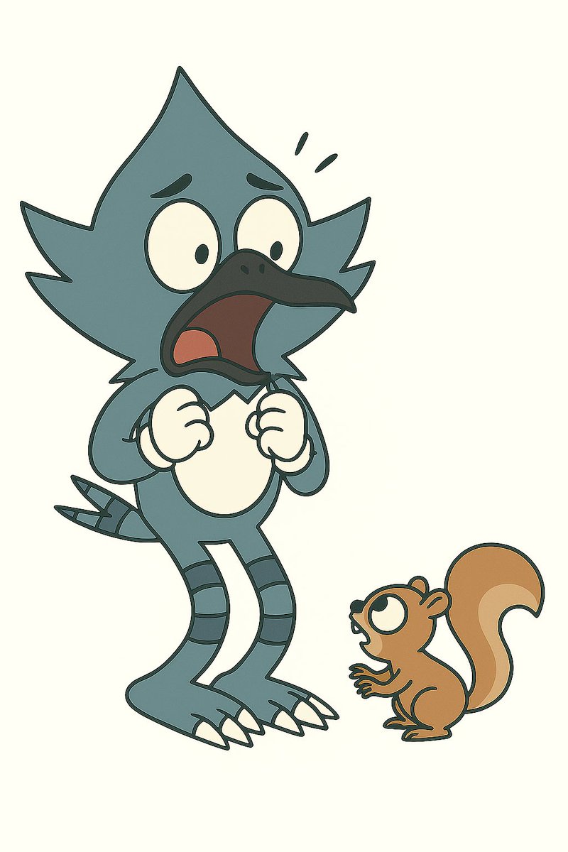 ToyClub_GG's tweet photo. Skeets afraid of squirrels #cartoonart #cartooncharacter  #dailysketch #web3 #aiart #crypto #blockchain https://t.co/bzTPEVoixC