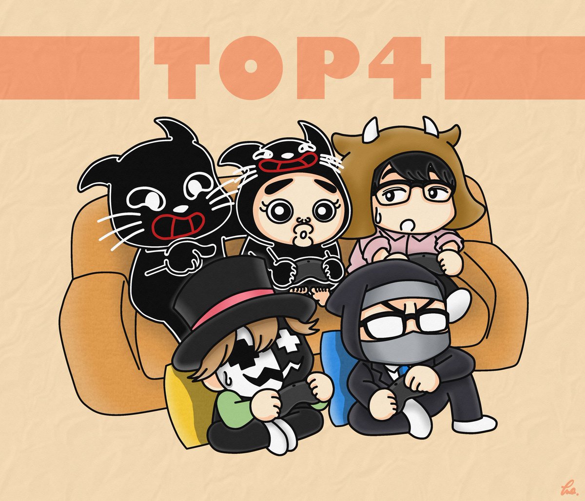 みんなでゲームするのも
楽しいよね🐈‍⬛

#キヨ #レトルト #ガッチマン #牛沢 
#top4 #キヨ猫