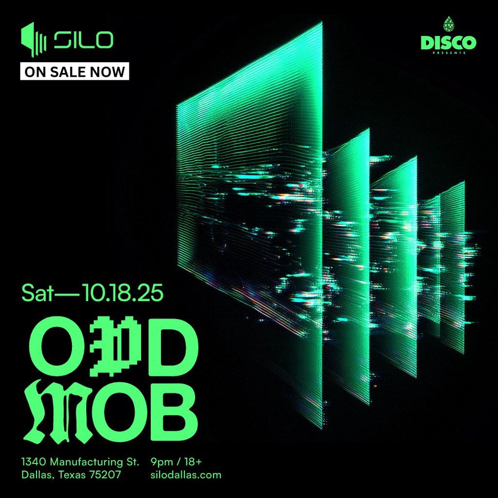 Tickets for <a href="/ODD_MOB/">odd mob</a> at SILO Dallas are on sale NOW 💚 See you on Sat, October 18th 💥

🎟→ hive.co/l/oddmob1018