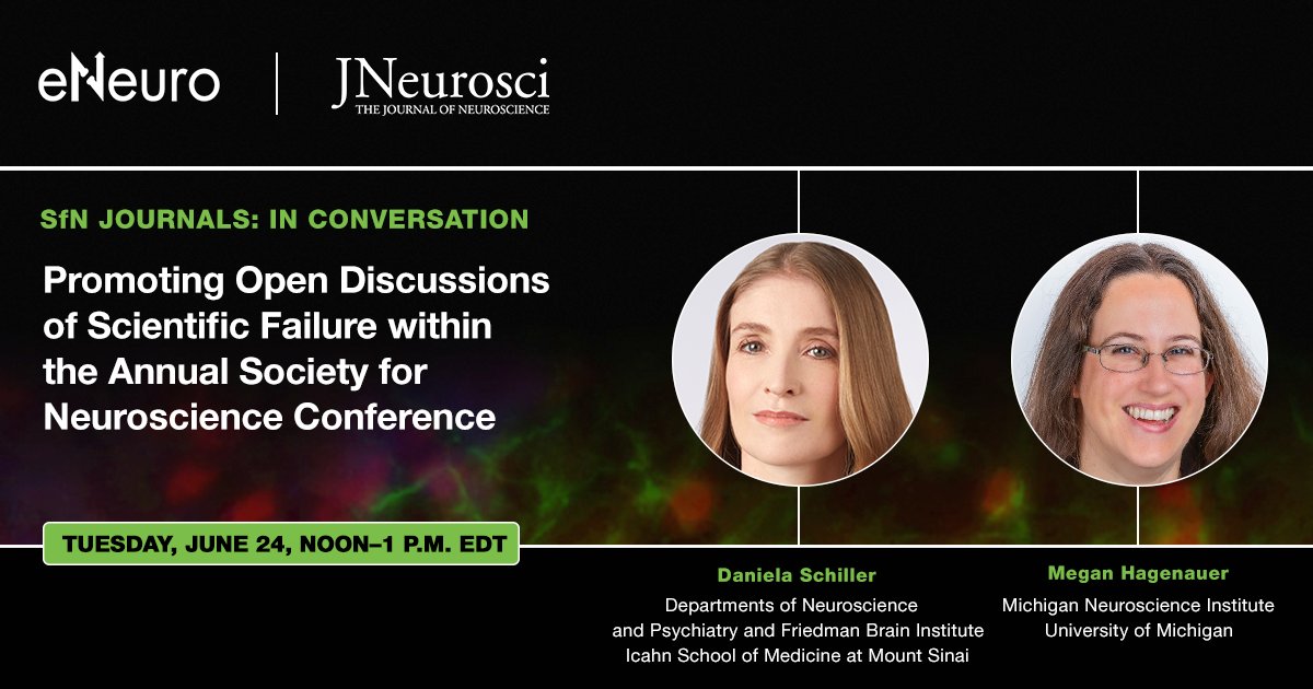 NeuronlineSfN's tweet image. Last chance to attend the next #ResearchInConversation webinar!
Register now to learn how talking about scientific failure in your educational program or conference can benefit the field.
🔗: neuronline.sfn.org/scientific-res…
#eneuro