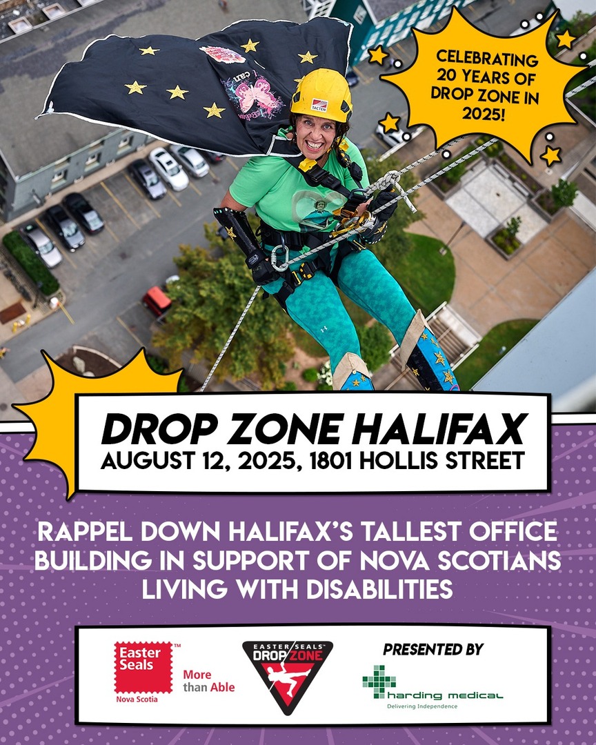 🌟Rappel for a cause and take the Drop Zone challenge on Tuesday, August 12th!  🌟

Challenge yourself and change lives by rappelling down Halifax's tallest office building, all in support of Nova Scotians living with disabilities. 🧗‍♂️

easterseals.ns.ca/drop-zone