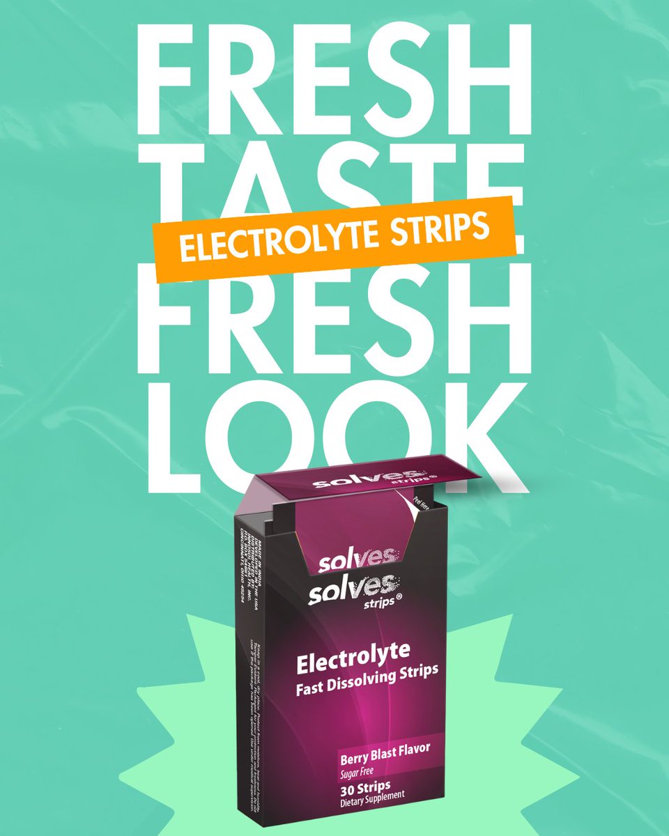 SolvesStrips's tweet image. We are excited to finally share our new and improved electrolyte strips! Each oral thin film is scientifically formulated to replenish electrolytes and support fluid retention—without sugar, water or messy powders.

solvesstrips.com/products/elect…