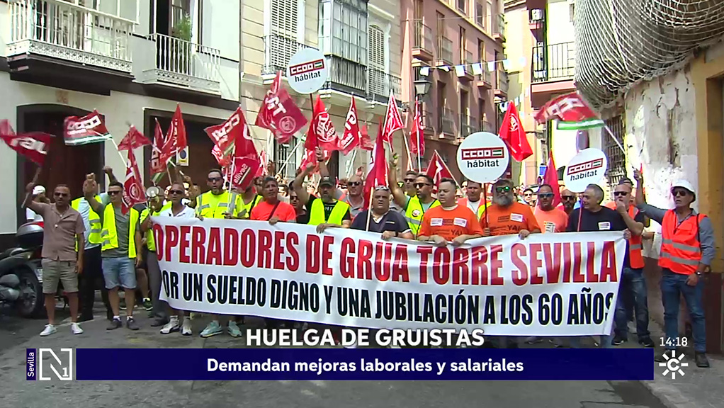 Huelga de gruistas en Sevilla para pedir mejor salario y jubilación a los 60 años

Convocados por los sindicatos UGT y CCOO que cifran el seguimiento en un 80 %

🌐 csur.red/EuWy50WfwkL
