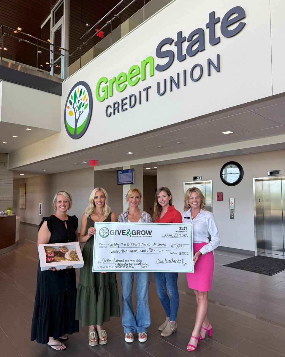 Thanks a million to everyone who grabbed a GreenState Credit Union Millionaires Bar Cookie at Cookies &amp; Dreams in April! Proceeds from this sweet treat will make a difference in the lives of children who are at risk, underprivileged, critically ill, or living with special needs❤️