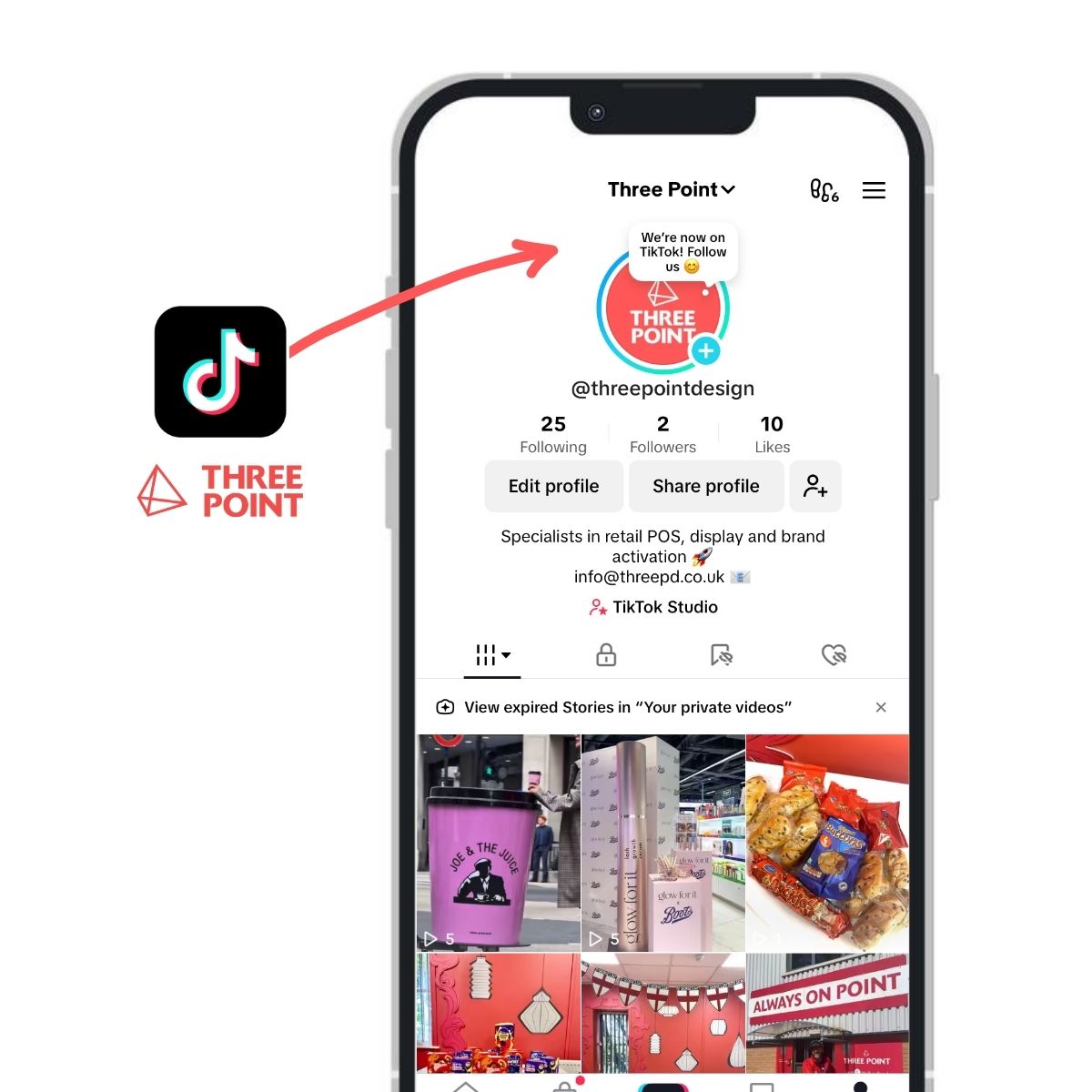 threepointpos's tweet image. Are you on TikTok?! Because we are! 📣
Head over there and follow us @ threepointdesign 🥳

We already have some project videos &amp;amp; team days uploaded, but soon we&apos;ll be posting fun team videos, partaking in trend content, and of course will be showcasing some ‘behind the scenes’!