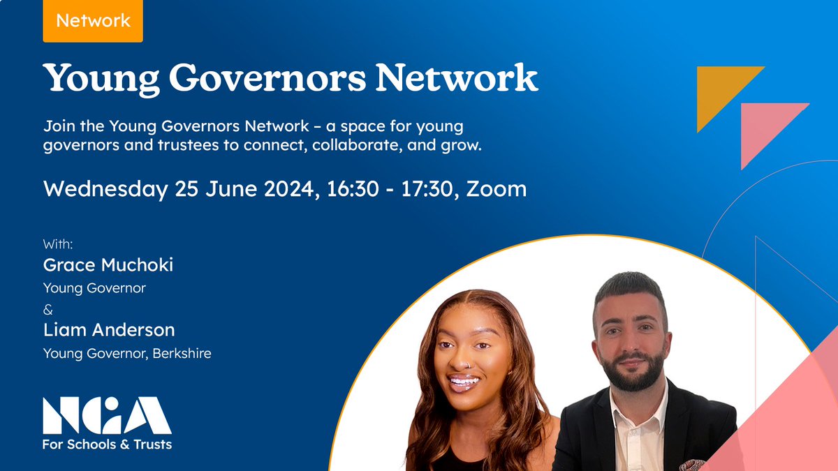 Join our next #YoungGovernorsNetwork meeting tomorrow to explore confident questioning, inclusive leadership &amp; making an impact on your board.

Open to all under 40 – no NGA membership needed!

🔗 Book now: nga.org.uk/networks/young…