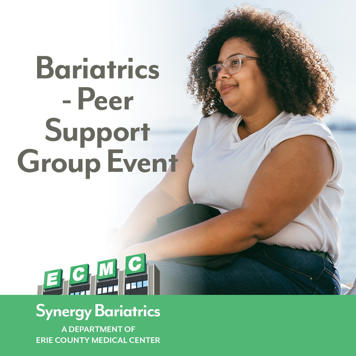 Today’s the day for our latest Synergy Bariatrics Peer Support Group event, starting at 11 a.m. If you’re looking for support as you’re managing a healthier lifestyle in pursuit of a better you, join this session via Zoom at ecmc.edu/event/synergy-….