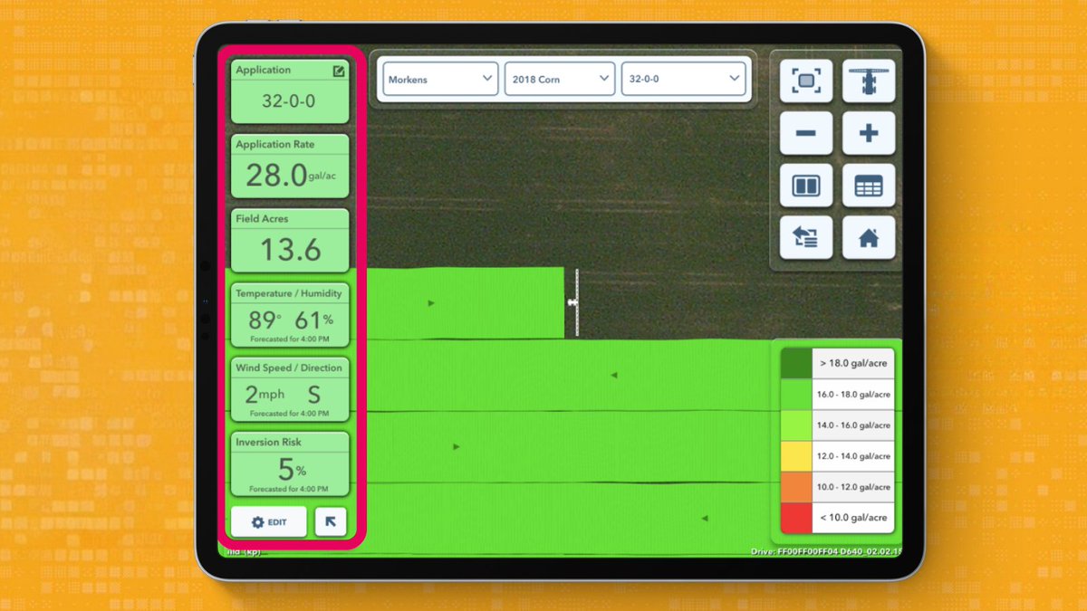 FieldViewCanada's tweet image. Accurate weather info is also important for effective spray applications. W/ FV Cab App, track Wind Speed (at boom height), Wind Direction, Temperature, Humidity & Estimated Inversion Risk—all in the Metrics Pane.
Here's how you can view 'em 👉 bit.ly/4k7wq7R
#spray25