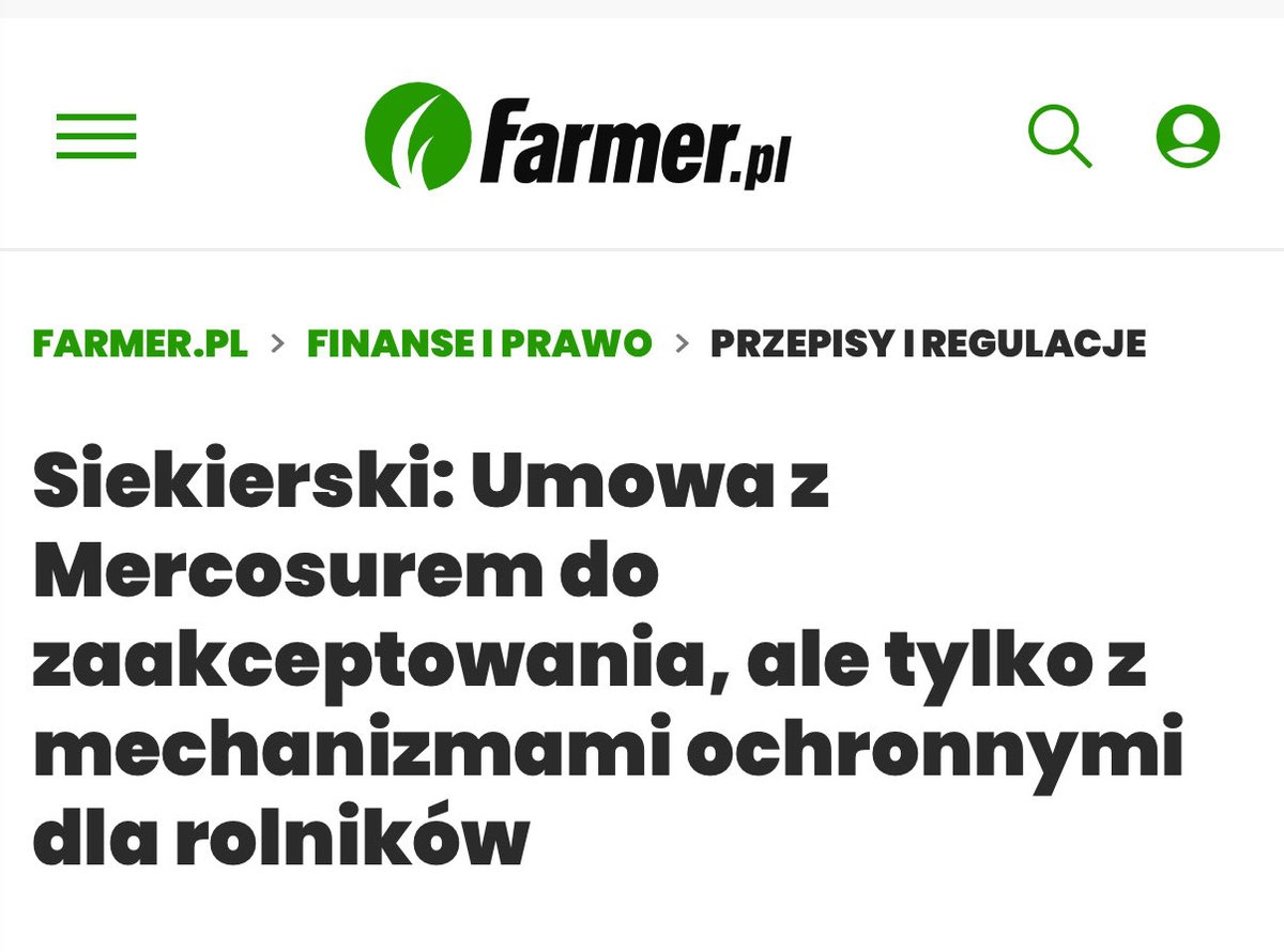 Dzieje się to o czym mówiłem od 2024 roku: rząd Tuska wiedział, że jedyną rolą jaką odegra w sprawie umowy z Mercosurem jest jego akceptacja. To jak szanują Tuska w UE pokazuje czas jego procedowania - w czasie polskiej prezydencji. Sprawa oddana bez wystrzału. Co jeszcze podda?