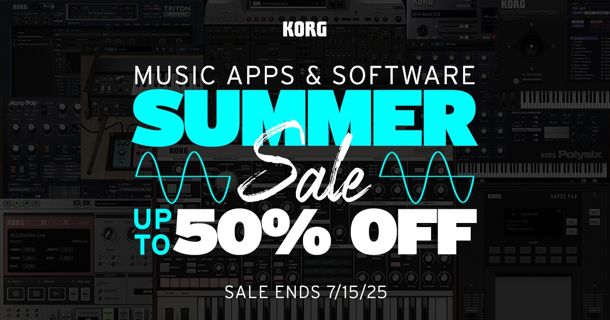 ☀️ Now through July 15, enjoy special discounts on a wide range of KORG software, soundpacks, and mobile music apps. Whether you're producing in the studio or creating on the go, now’s the perfect time to expand your sound. 

Shop now: korg.shop

#KORG #Synth